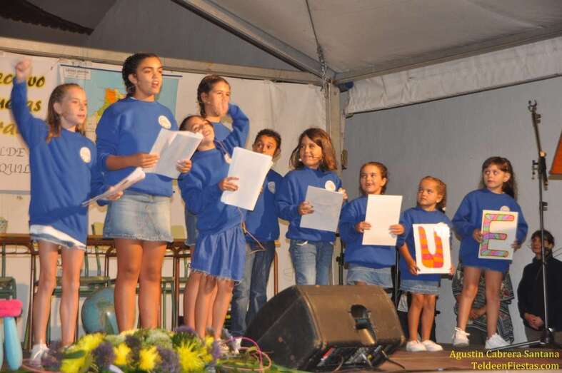 Momento del pregón de anoche en San Roque (Foto TF)